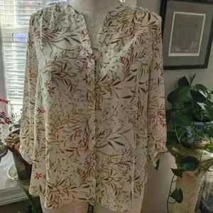 NYJD Women's Pintuck Utopia Blouse Size XL